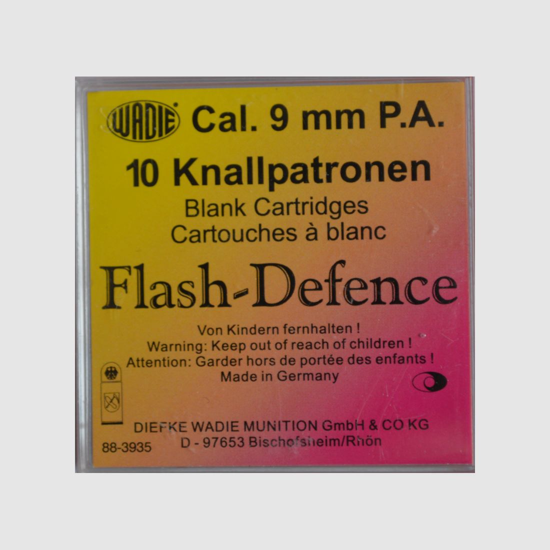 9MM FLASH DEFENCE PA A BLANC X10, image 2 sur 2