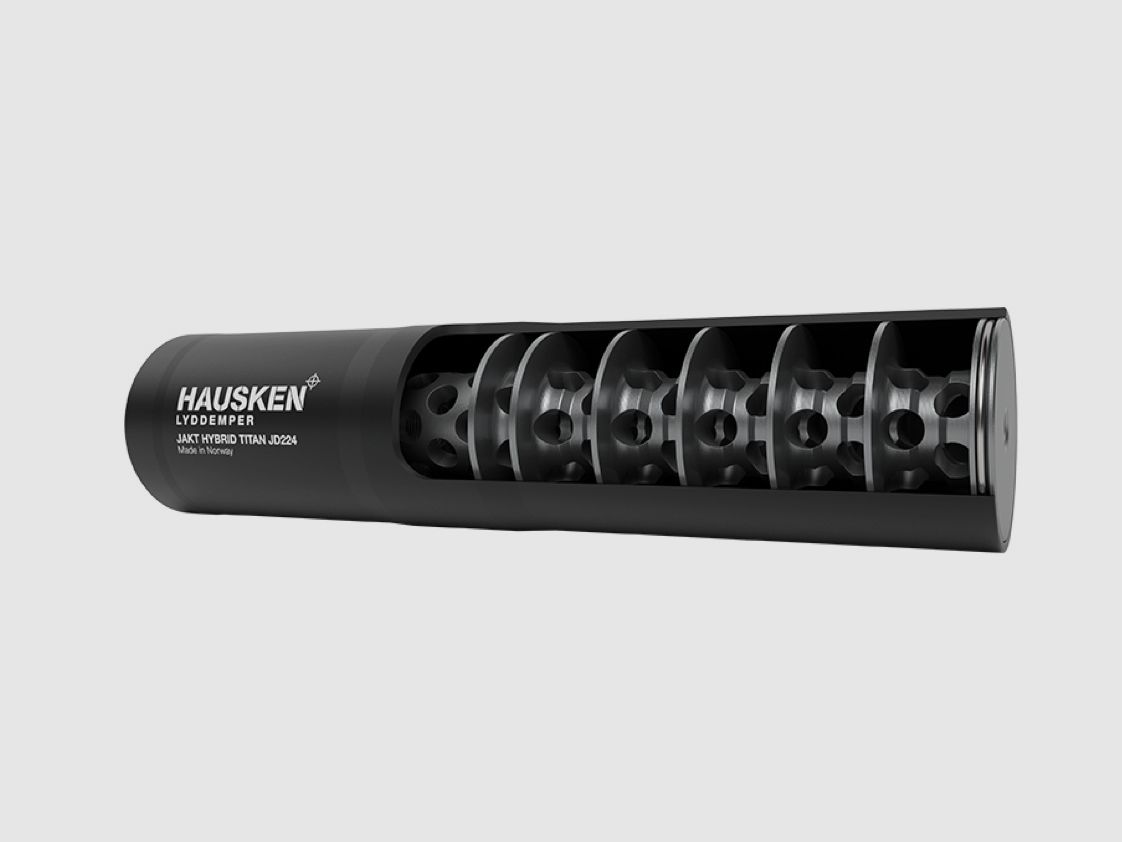 Hausken 2429854 silenciador JAKT JD224TI HÍBRIDO TITÁN calibre .30/.308 -30 dB