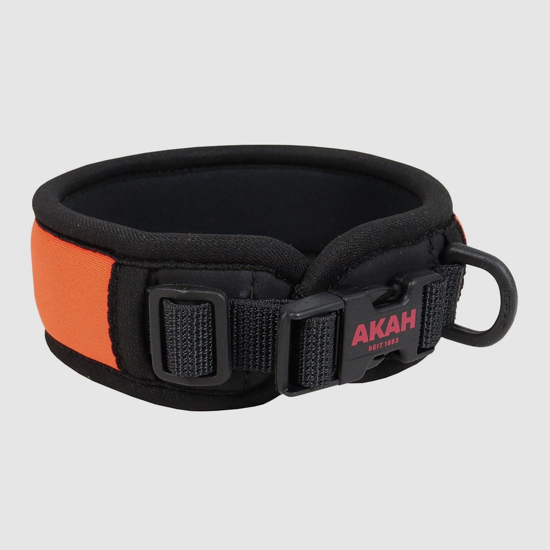 AKAH Neopren Halsung Comfort Serie - Signalorange Kunststoff-Schnellverschluss
