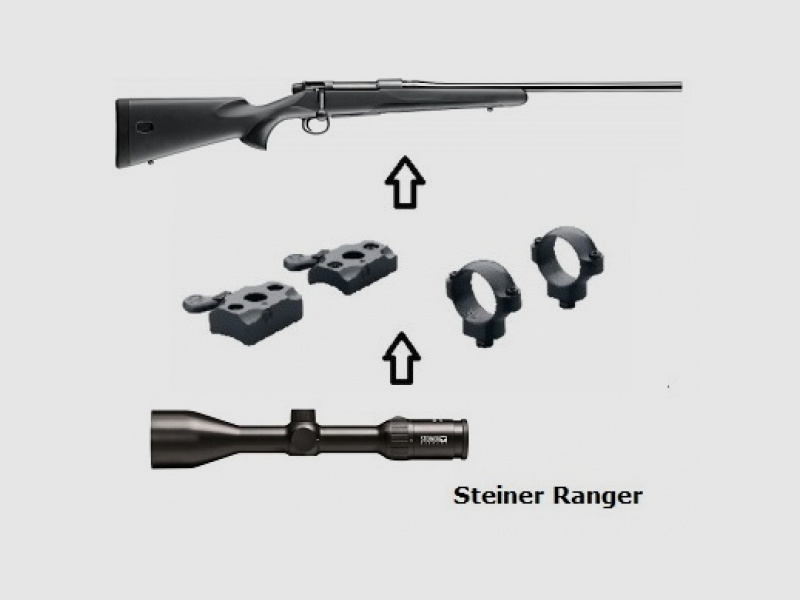 Mauser M18 + Steiner Ranger 3-12x56 + Montage + ... Pack complet