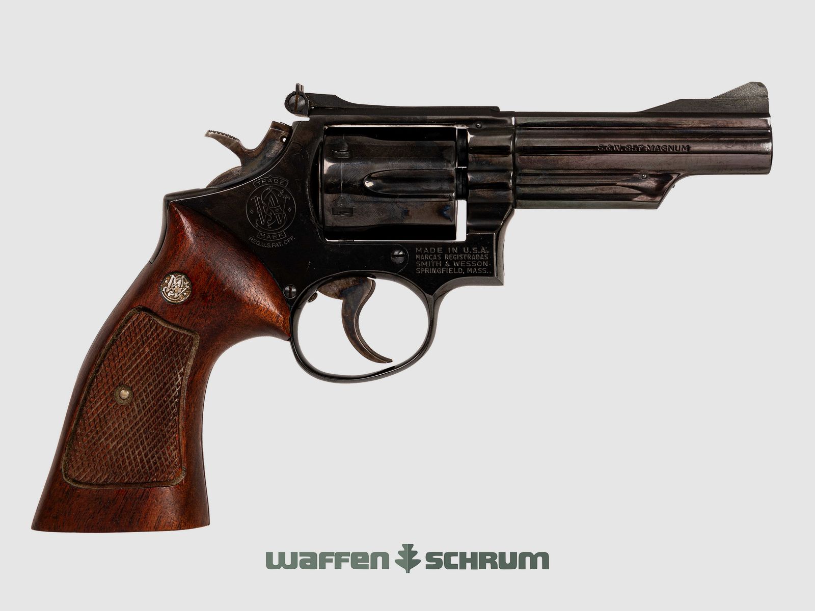 Smith & Wesson 19-3 , Holzgriffschalen, verstellbare Visierung .357Mag