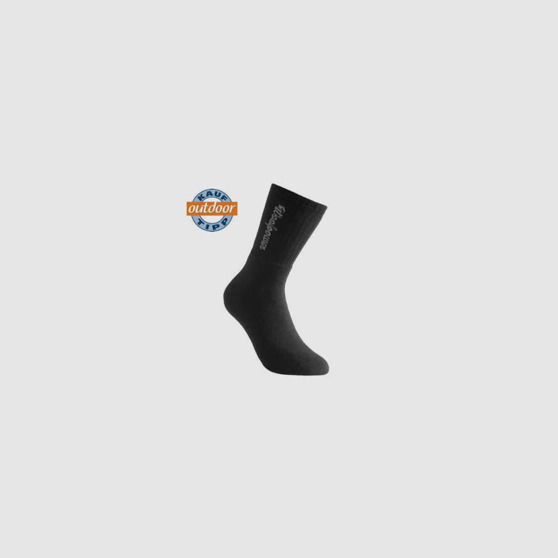 Woolpower/Ullfrotté Sport Socke mit Logo 400 g 36-39 Schwarz