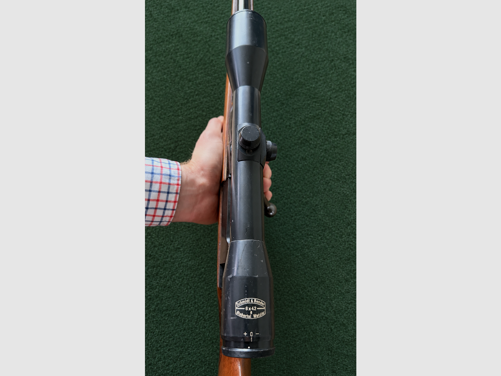 Mauser Modell 66 bolt-action rifle .375 H&H Magnum with Schmidt & Bender 6×42 scope, zdjęcie 7 z 11