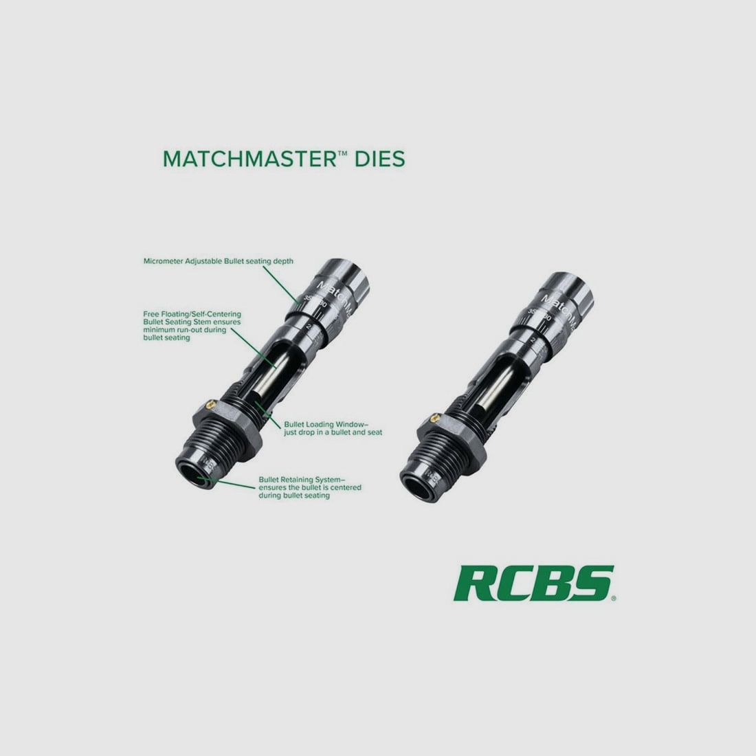 RCBS SEATER DIES RCBS 300 AAC BLACKOUT MATCHMASTER BULLET SEATING DIE, imagen 4 de 6