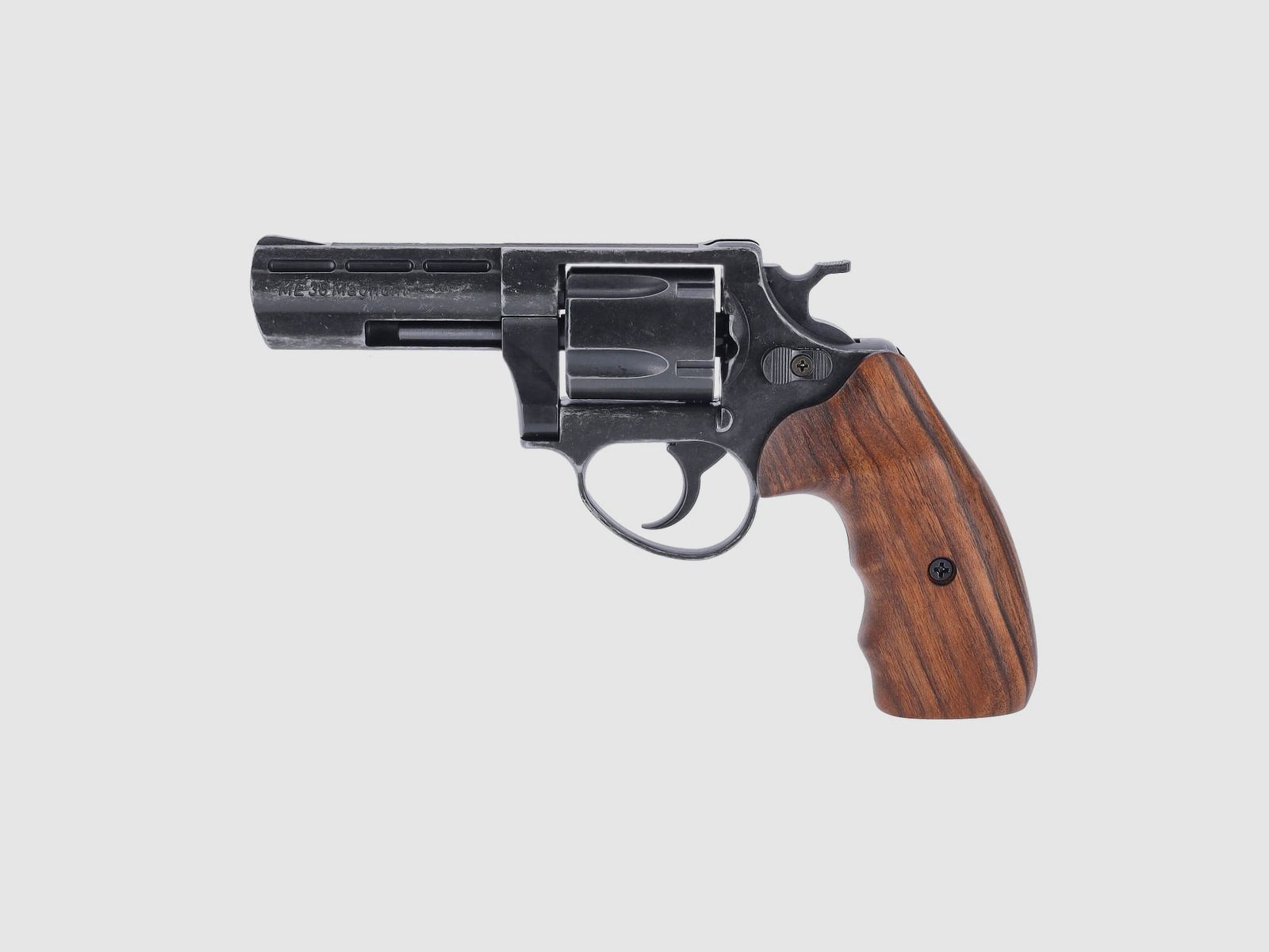 ME-Sportwaffen ME 38 Magnum 9 mm R.K. antique-look wooden-grip blank-firing revolver, image 1 of 3