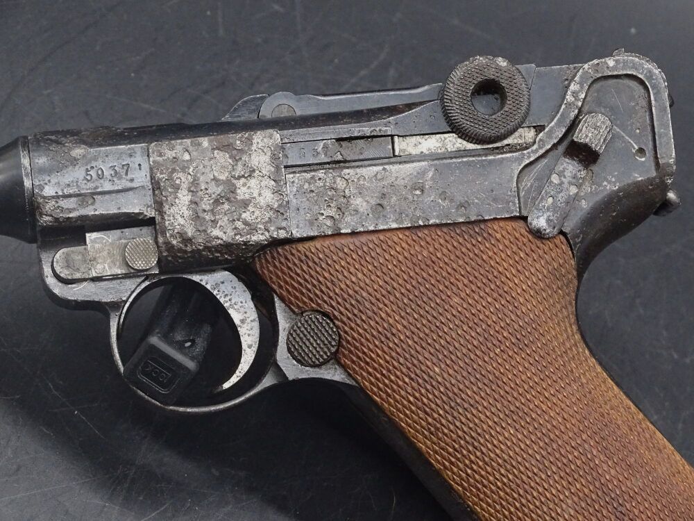 Erfurt 1913 P08 / P04 Marine / 150mm Lauflänge Kaliber 9mm Luger P08 mit 150mm Lauf / P04