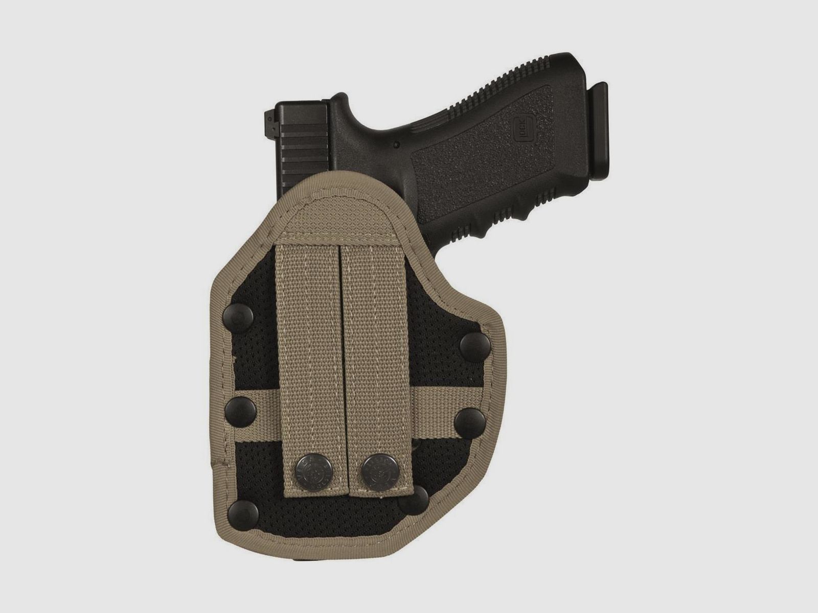 Thermogeformtes Polymerholster "KEEPER" Glock 19/19X/23//25/32/38/45-Schwarz-Linkshänder