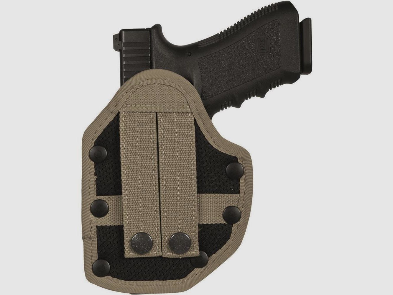Thermogeformtes Polymerholster "KEEPER" Glock 19/19X/23//25/32/38/45-Schwarz-Linkshänder