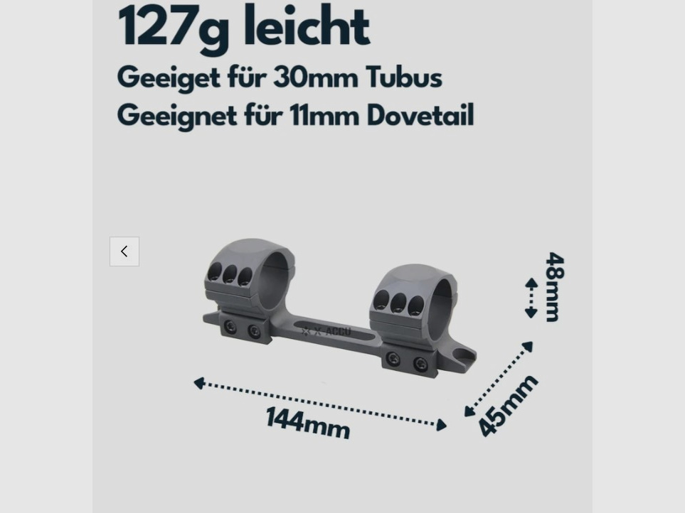 Vector Optics XASR-3100 X-Accu Blockmontage für 30mm Tubus, 11mm Dovetail, h= 28mm