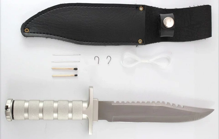 Nóż survivalowy Fox Outdoor 30 cm + skórzany pokrowiec (44433), zdjęcie 5 z 6