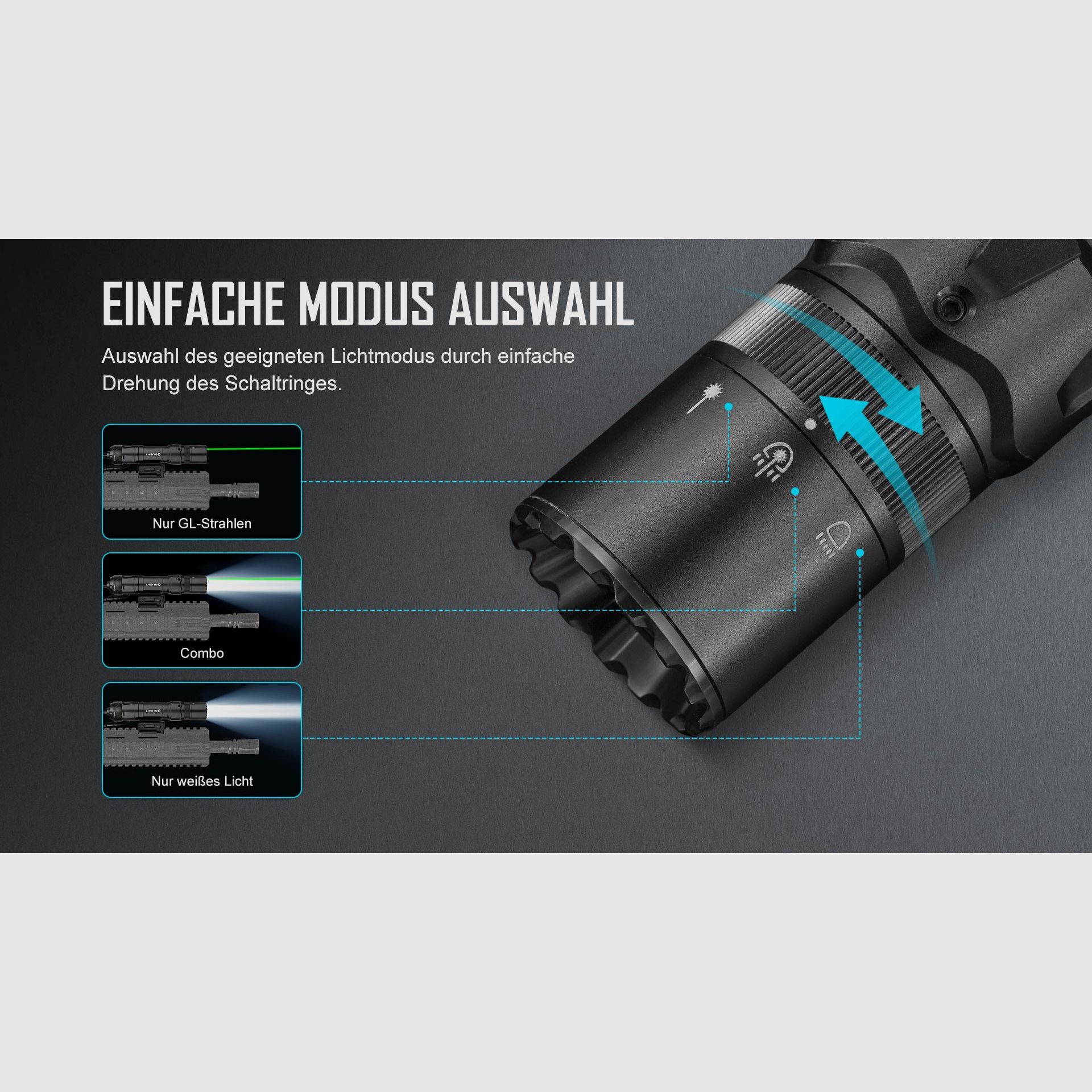 Olight Odin GL Mini Tactische Zaklamp, afbeelding 4 van 15