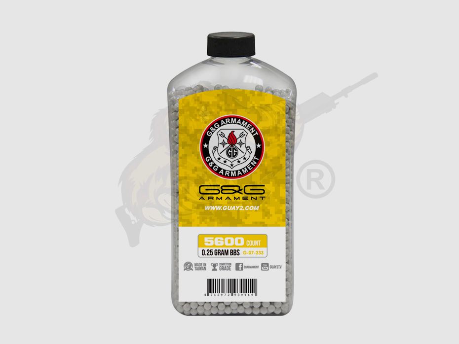 Perfect Airsoft BB`s 0.25g (5.600 Stück) diameter 5,95mm - Weiß