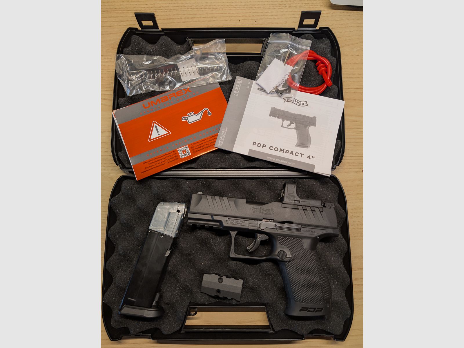 T4E Walther PDP Compact 4" .43, CO₂ < 5,0 J + Umarex RED DOT