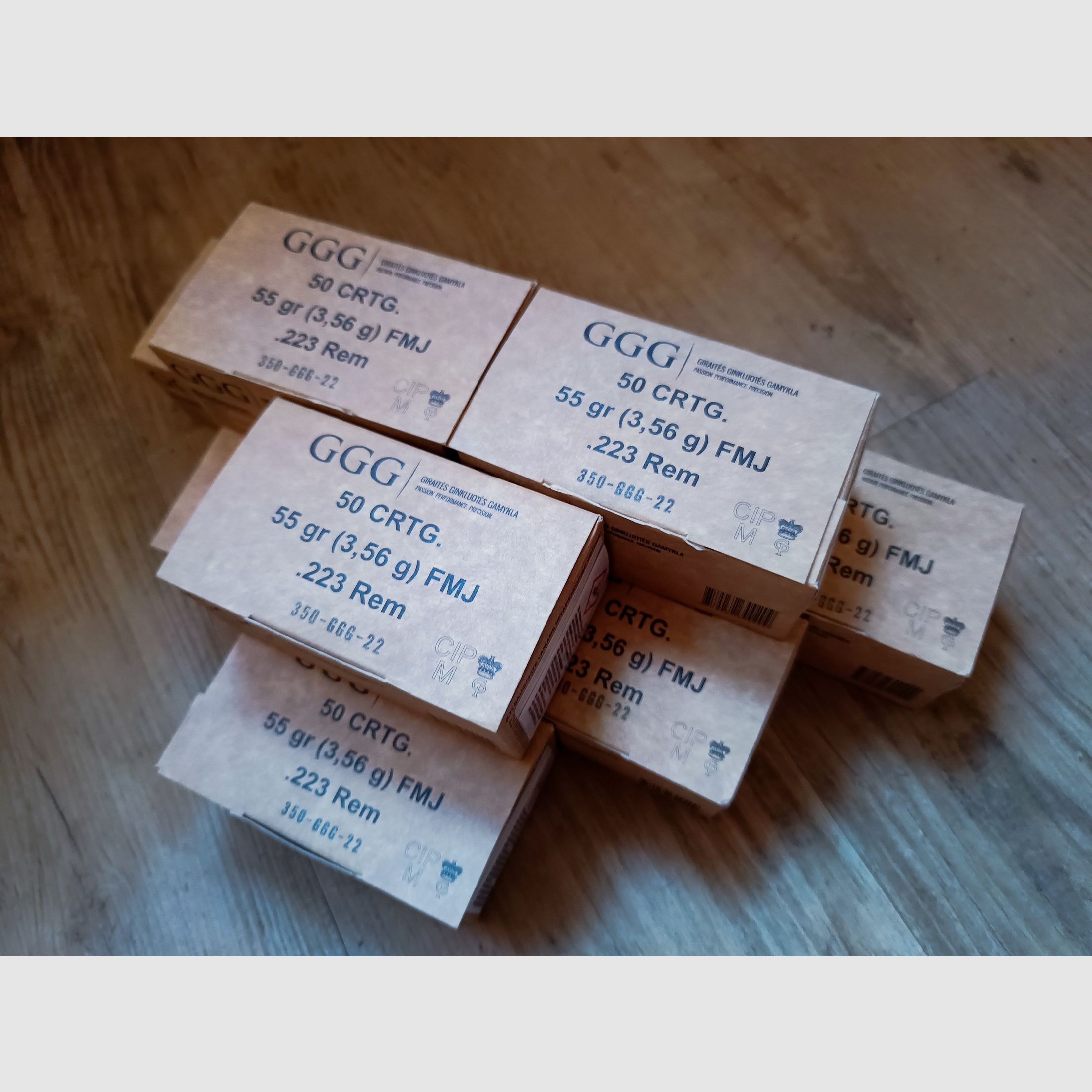 450 Schuss Munition .223 Rem, Neu & originalverpackt 