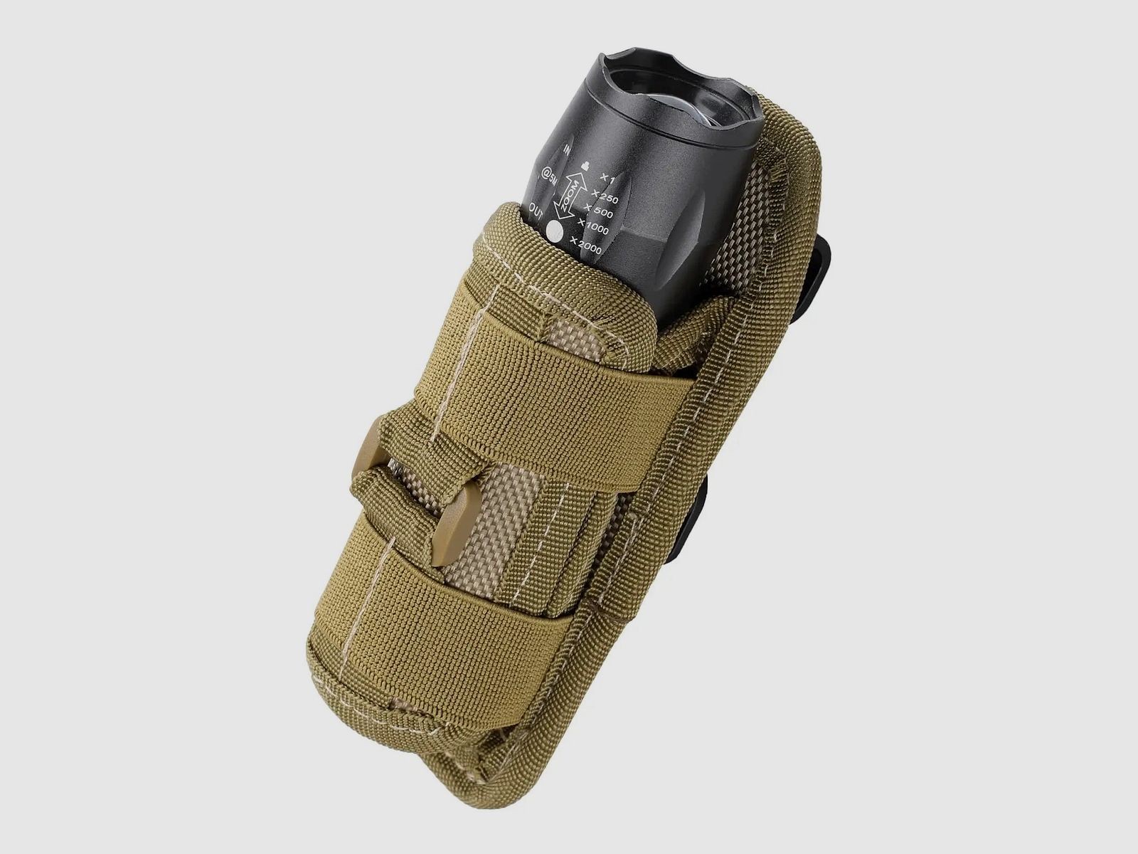 Taktisches Taschenlampen-Holster – 360° drehbar, MOLLE-kompatibel & universell einsetzbar