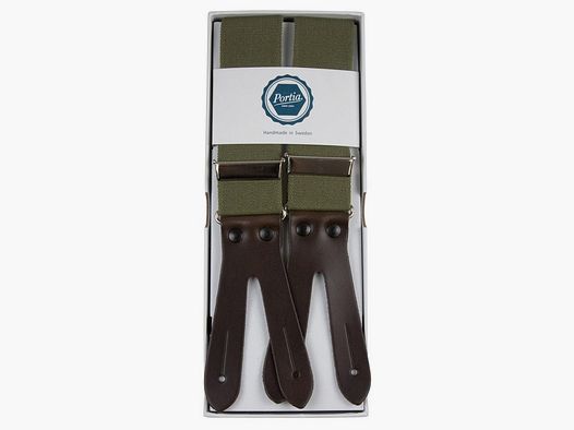 Braces with leather straps