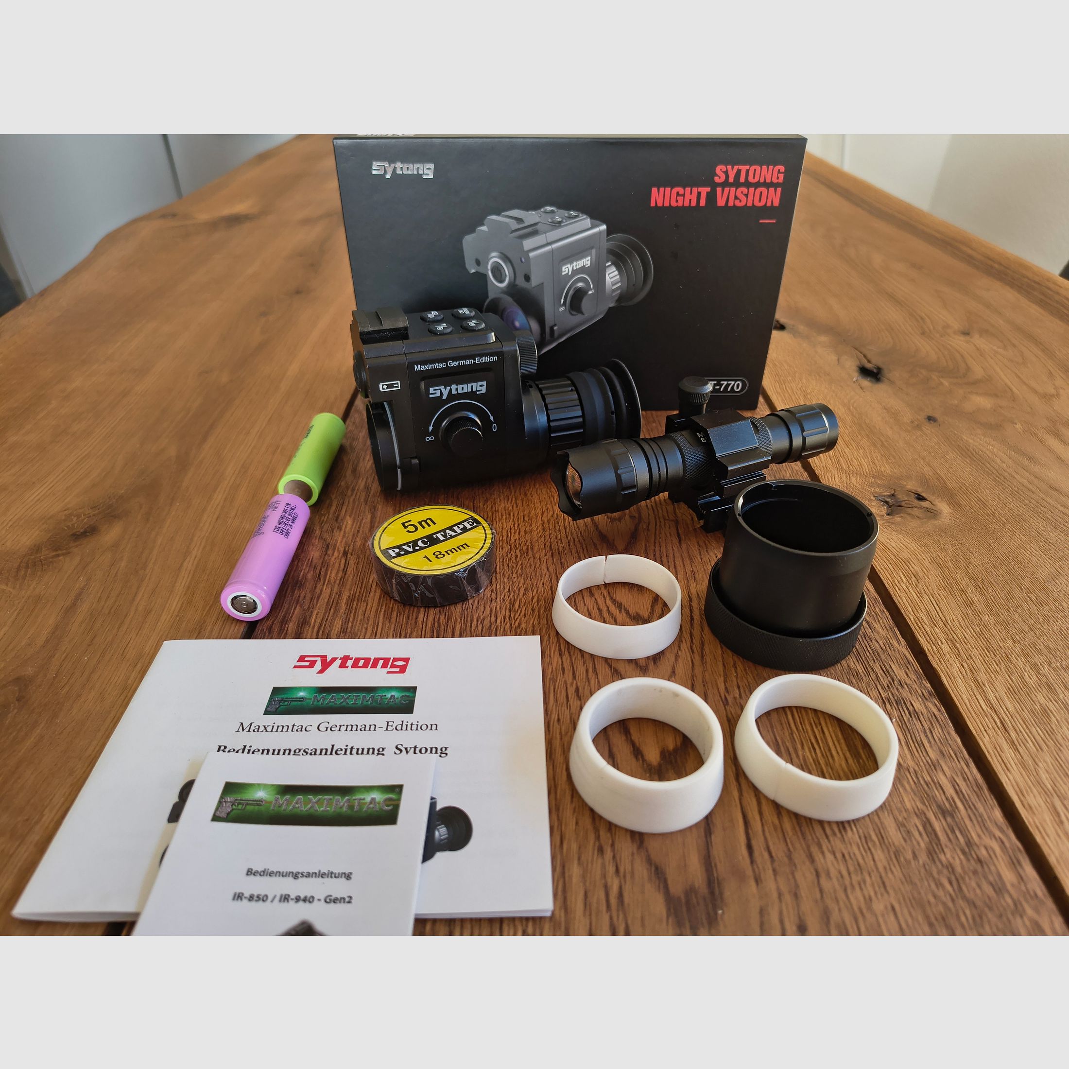 Sytong HT-770 (y compris adaptateur universel) + 850 nm projecteur infrarouge (y compris montage)