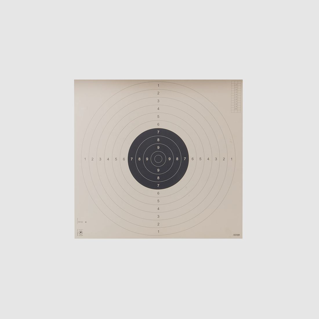 Zielscheibe Wettkampfscheibe PrĂ¤zi-Scheibe ISSF-Standard 10er Ring 55 x 52 cm 10 StĂĽck
