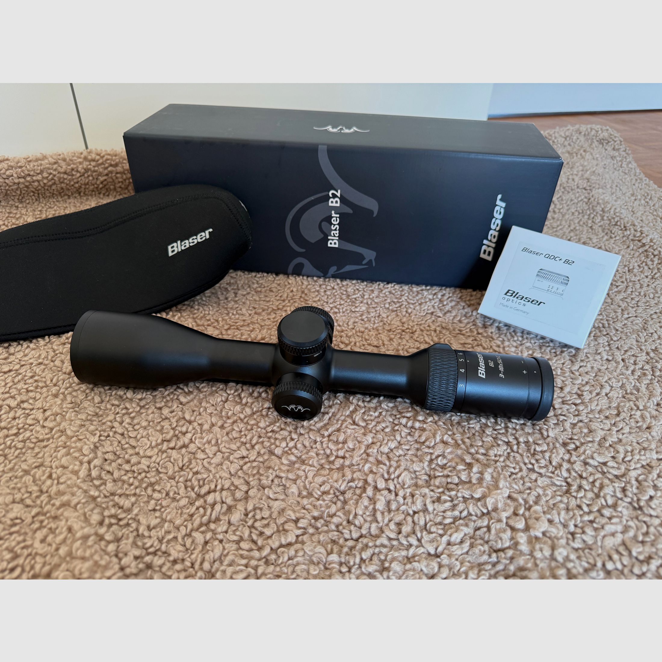 Blaser B2 3-18x50 IC S QDC - with ballistic turret and rail