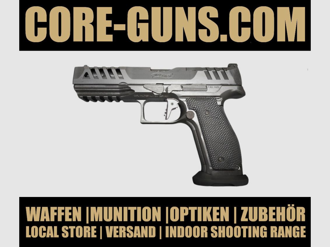 Walther PDP Steel Frame Full Size Match Semi-Automatic Pistol 9mm available immediately MSRP: €2200