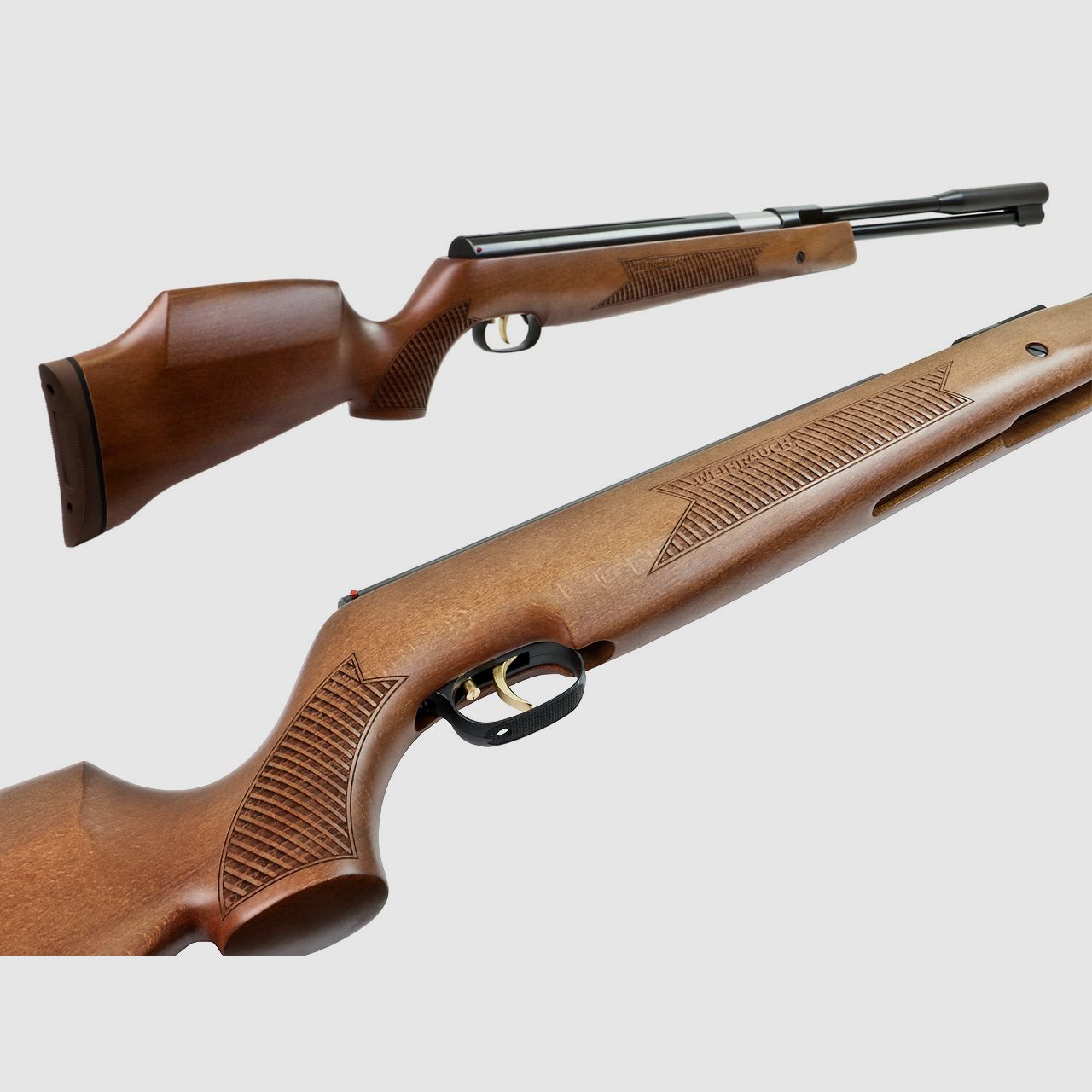 Starrlauf Luftgewehr Weihrauch HW 97 K Buchenholzschaft mit Line Checkering Kaliber 4,5 mm (P18)