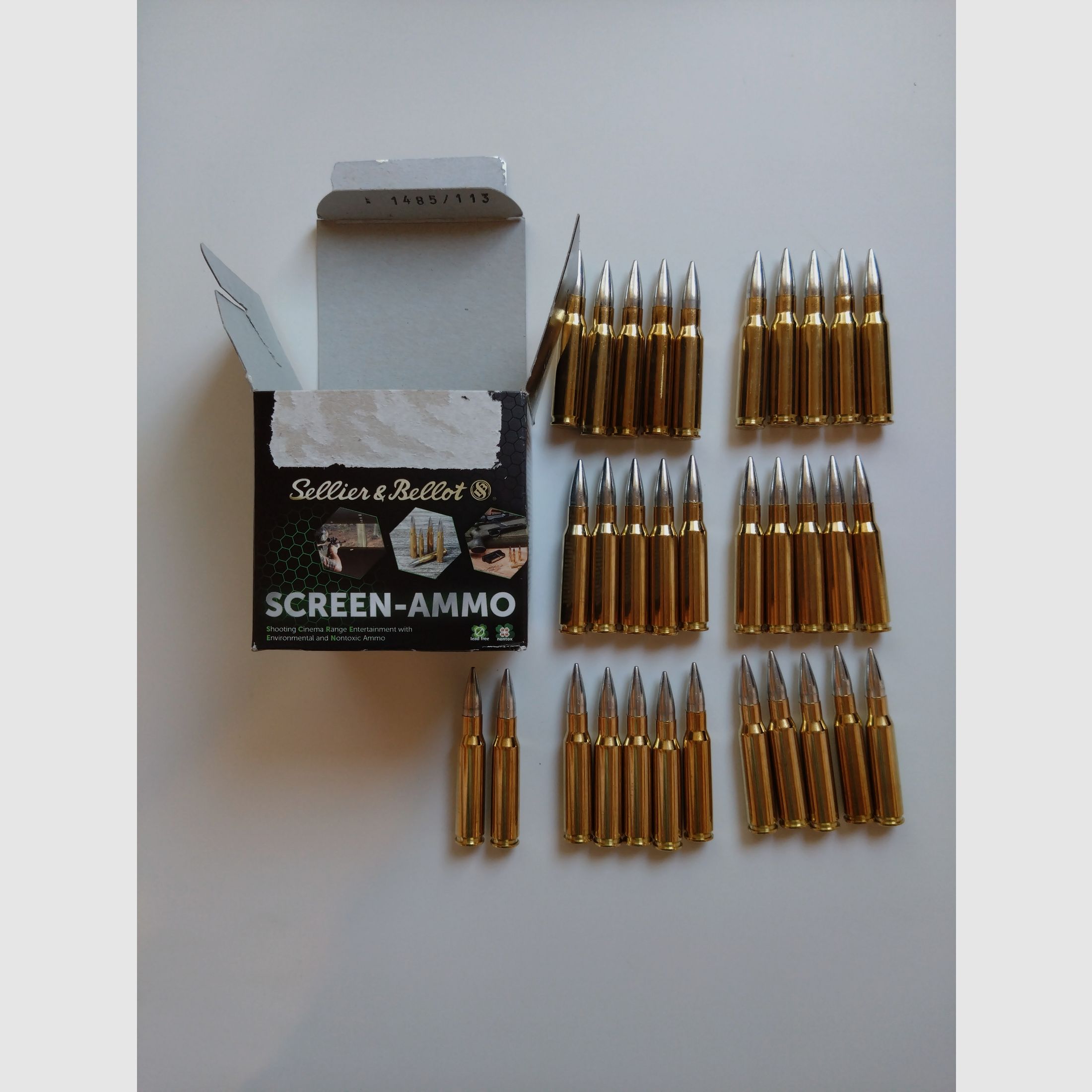 .308Win Screen Ammo munitions d'entraînement sans plomb, 32 cartouches