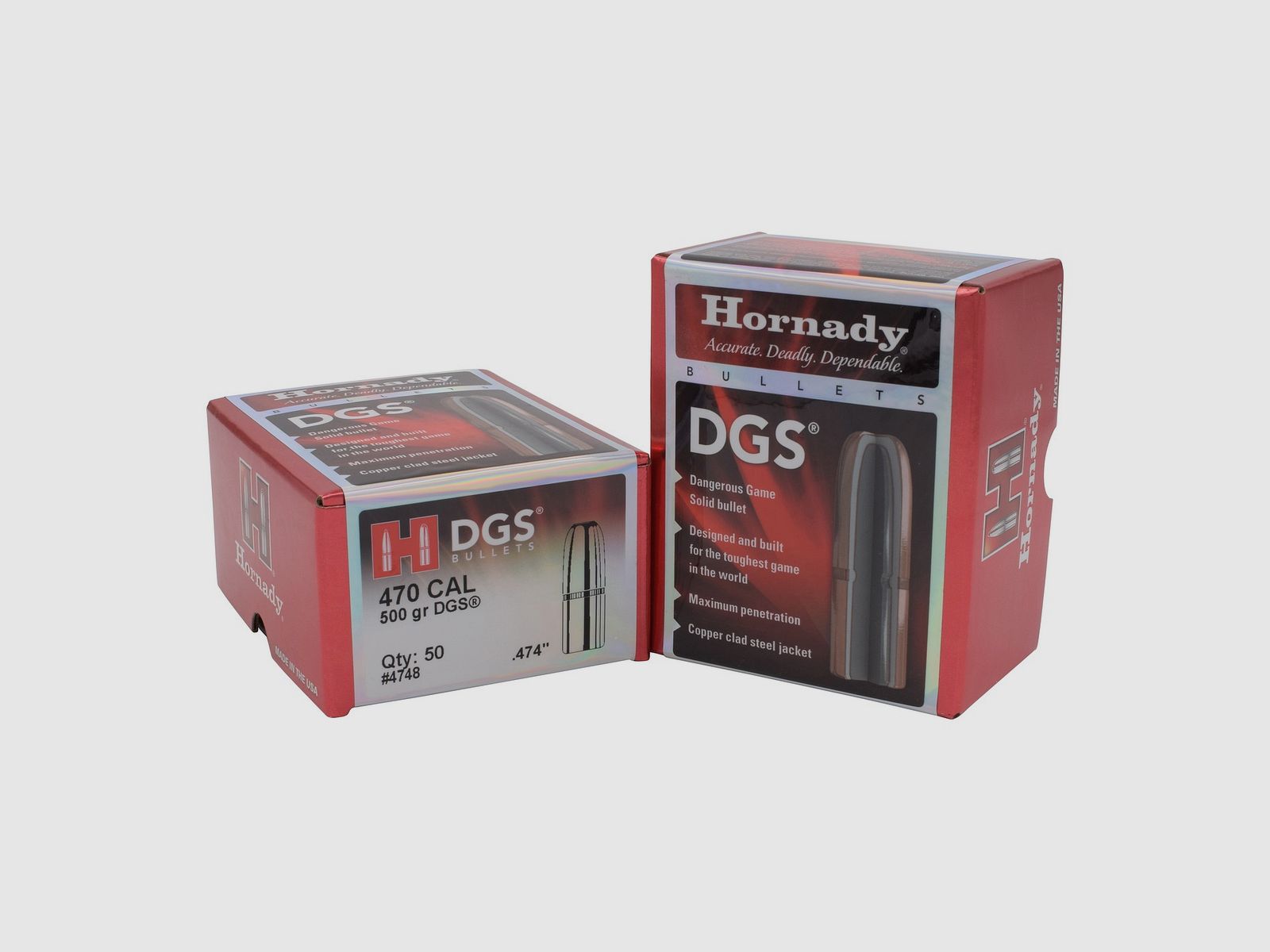 Hornady DANGEROUS GAME BULLETS .470/.474 500GR DGS – 50 Stk.