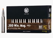RWS 2408474 cartridge .300 Win. Mag. HIT Short Rifle 10.7g 165grs. Lead-free