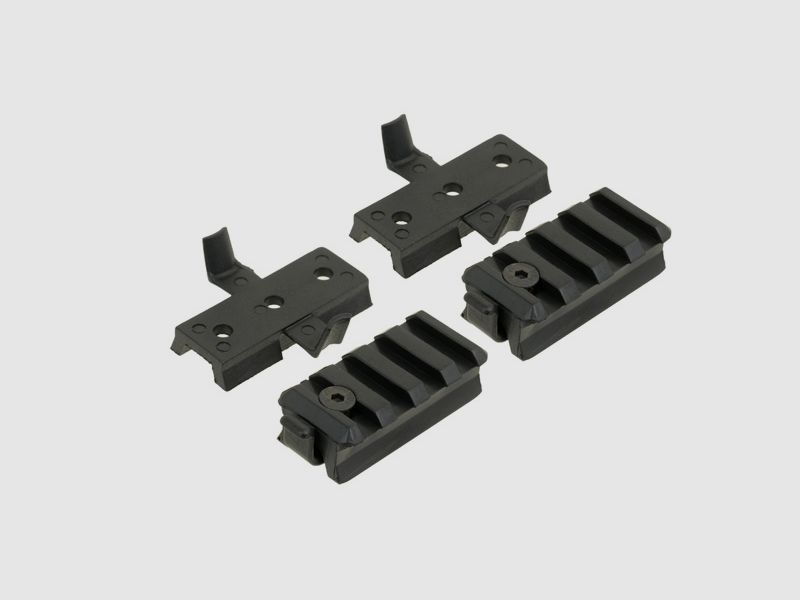 Adapter kit for accessories to helmet with rails - Black [FMA]