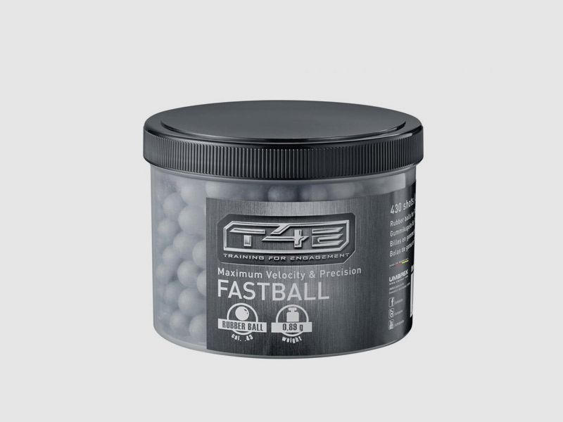 Gummigeschosse Fastballs T4E Kaliber .43 0,9 g schwarz 430 StĂĽck