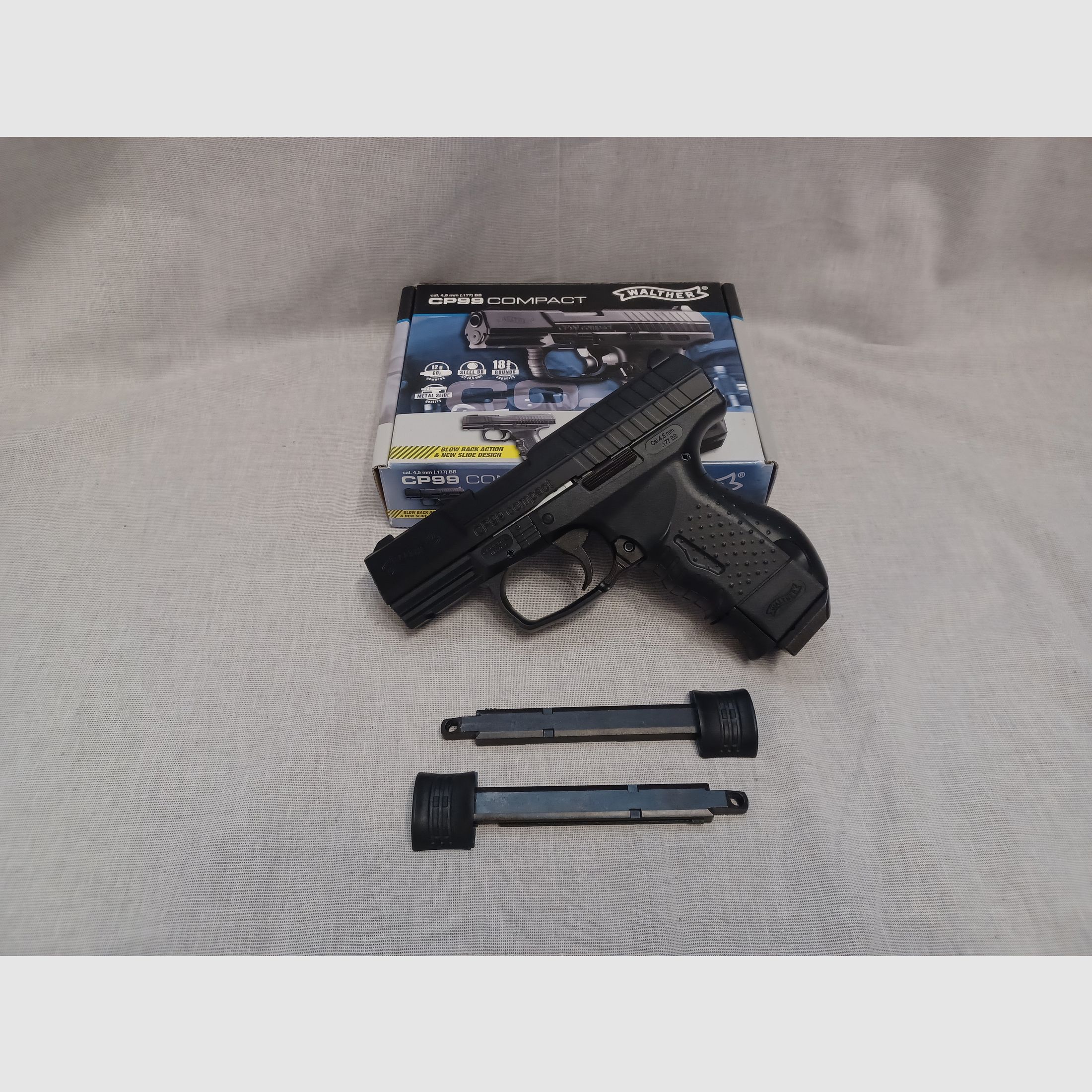 Walther CP99 Compact / 4,5 mm BB / BlowBack / CO2 / Pistole / OVP (58)