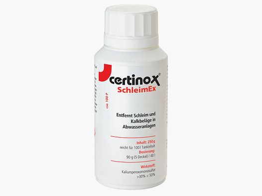 certinox SchleimEx – Środek czyszczący do zbiorników ściekowych cse 100 p, 250 g Proszek