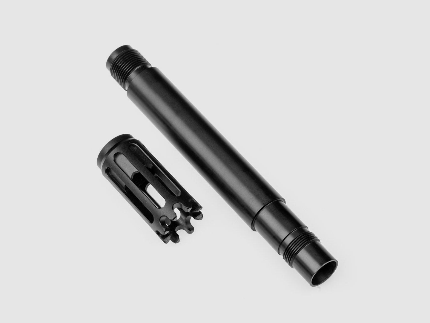 BUNDLE | STAAL of ALU TUNING BARREL | 190MM + MUZZLE BRAKE | 22x1,5mm | Milsig Valken M17 CQC A2 | CQMF G3 | DIAMETER.683