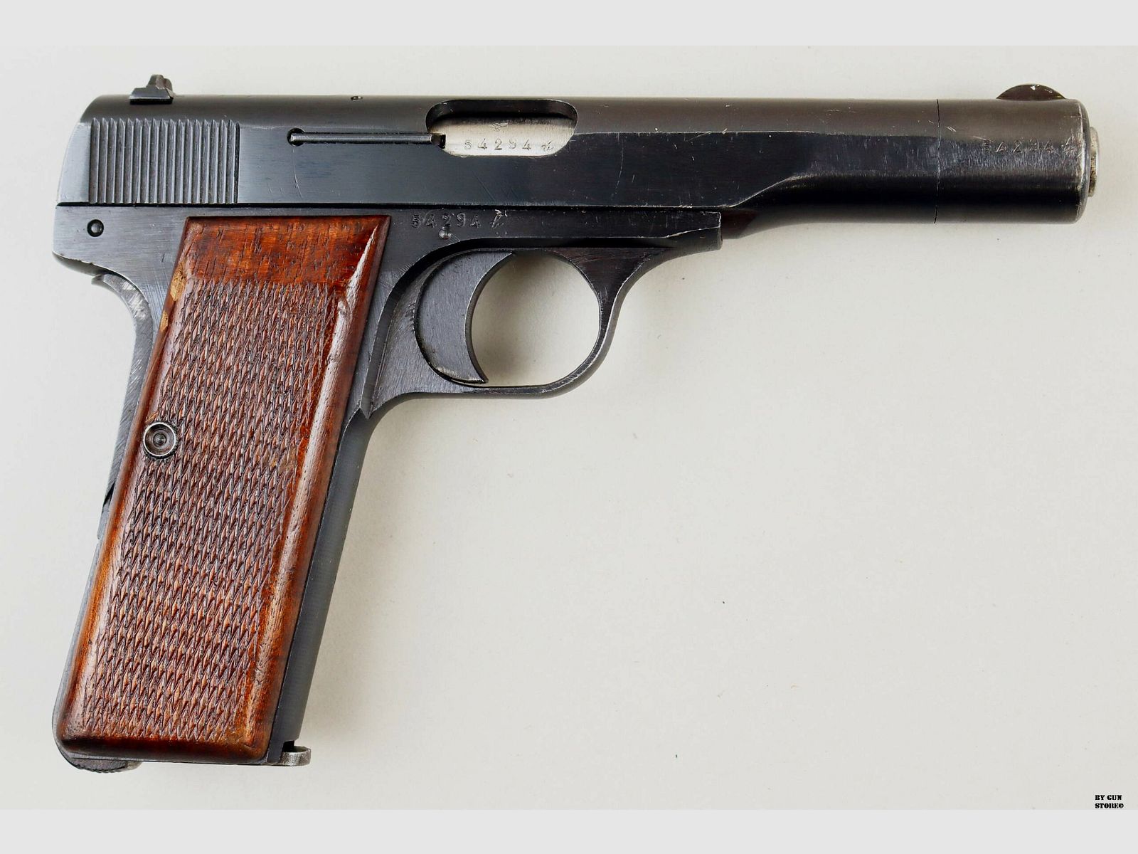 Pistola Fabrique Nationale F.N. mod. 10/22 Politi Norway cal. 7,65 matr. 54294, immagine 3 di 11