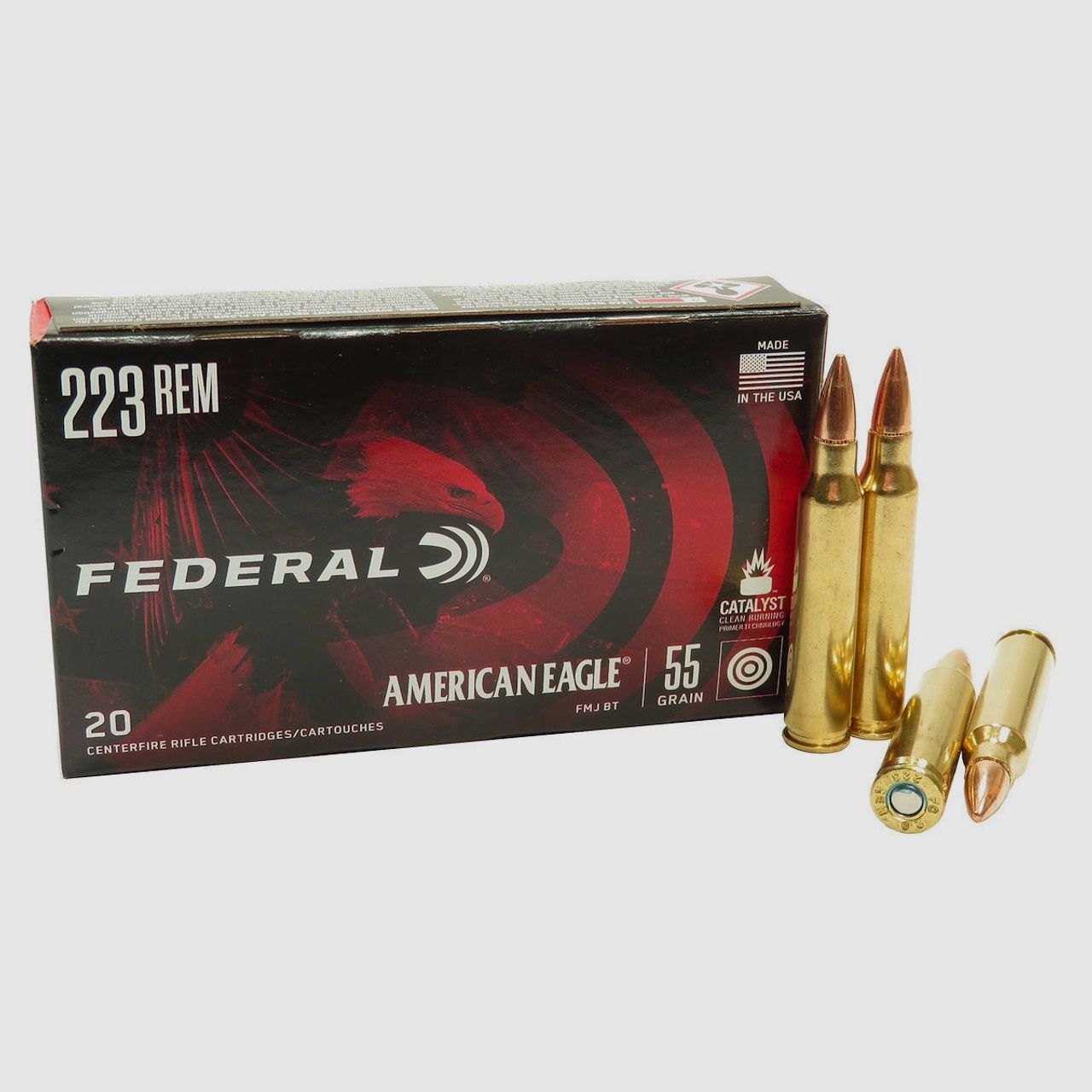 Federal American Eagle .223 Rem. 55GR FMJ 20 cartucce