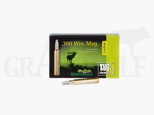 .300 Winchester Magnum 147 gr / 9,5 g Brenneke TUG Nature+ Patronen 20 Stück