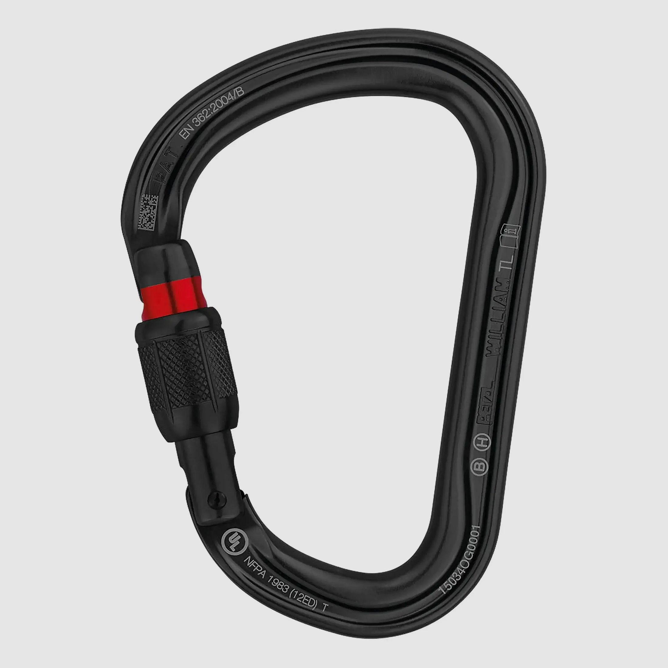 Mosquetón Petzl William Screw Lock negro