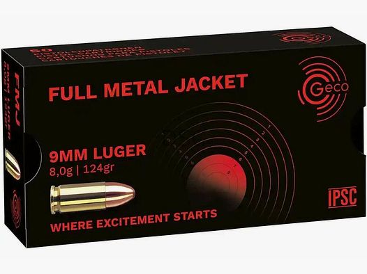 GECO 9 mm Luger Full Metal Jacket 8,0g/124gr
