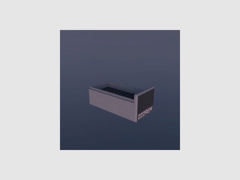 Filamelt ammunition box / .222 REM / 'sliding lid' / cartridge box, ammo box