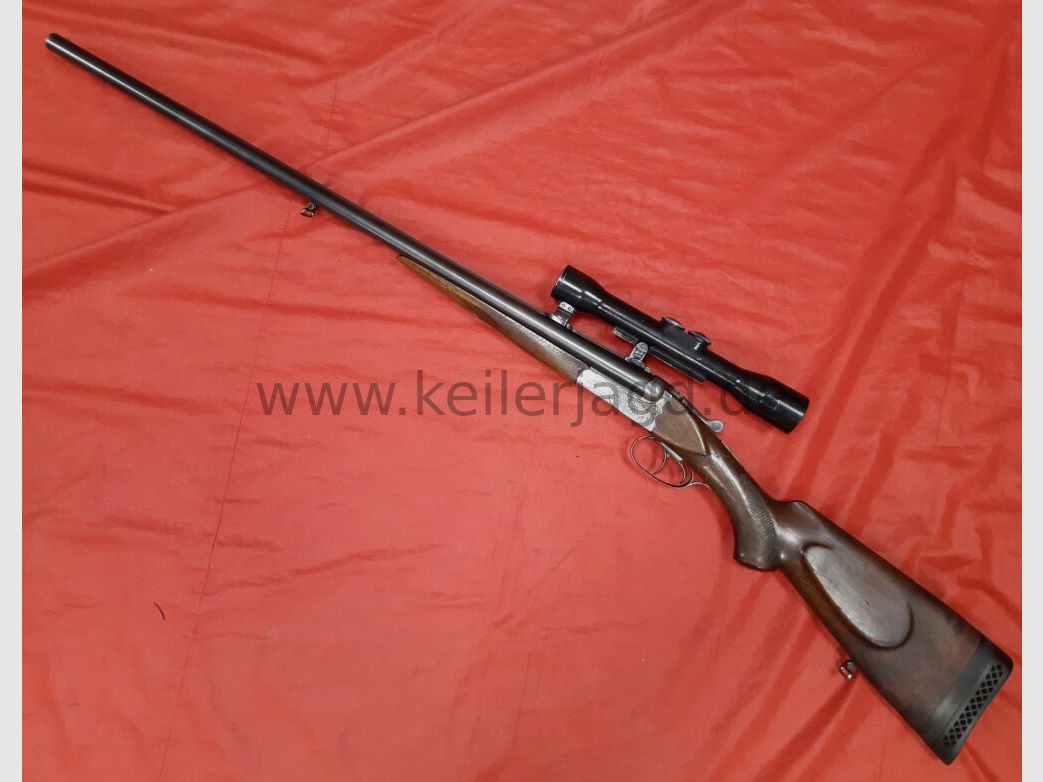 Bühag double-barrel shotgun 16/70 with scope A piece of history