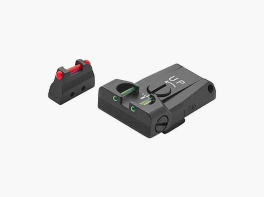 Adjustable rear sight and front sight