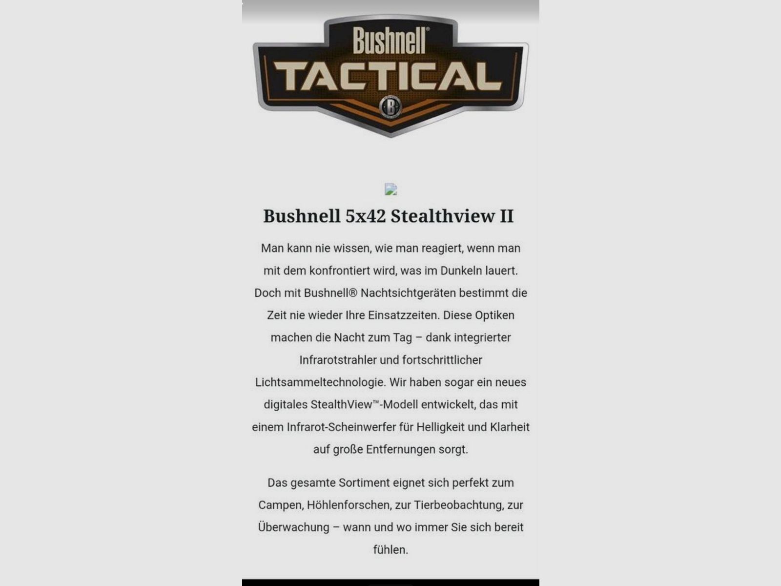 Bushnell Nachtsichtgerät 5x42 Jagd