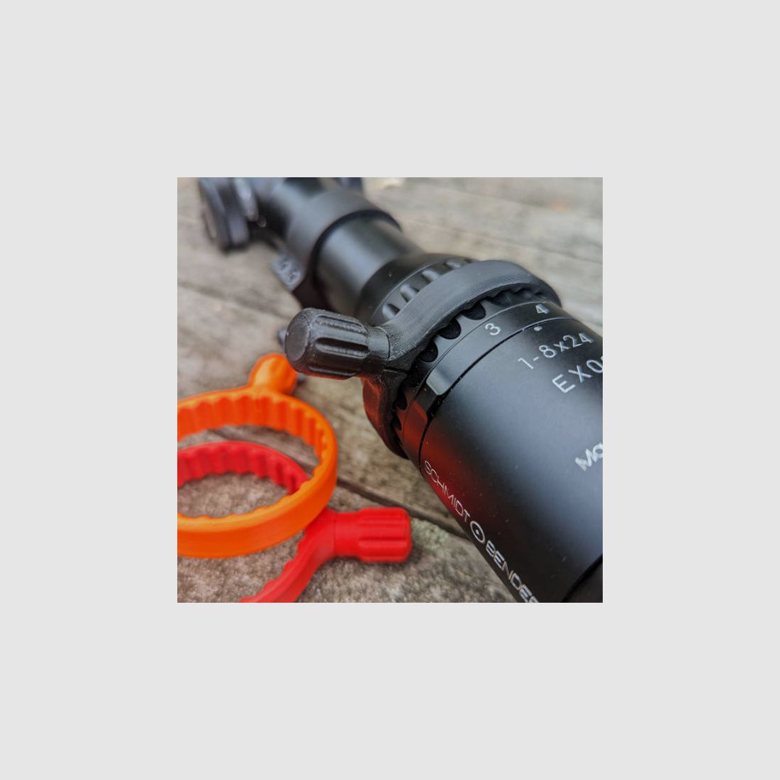 For Schmidt and Bender EXOS: Quick adjustment lever for magnification setting