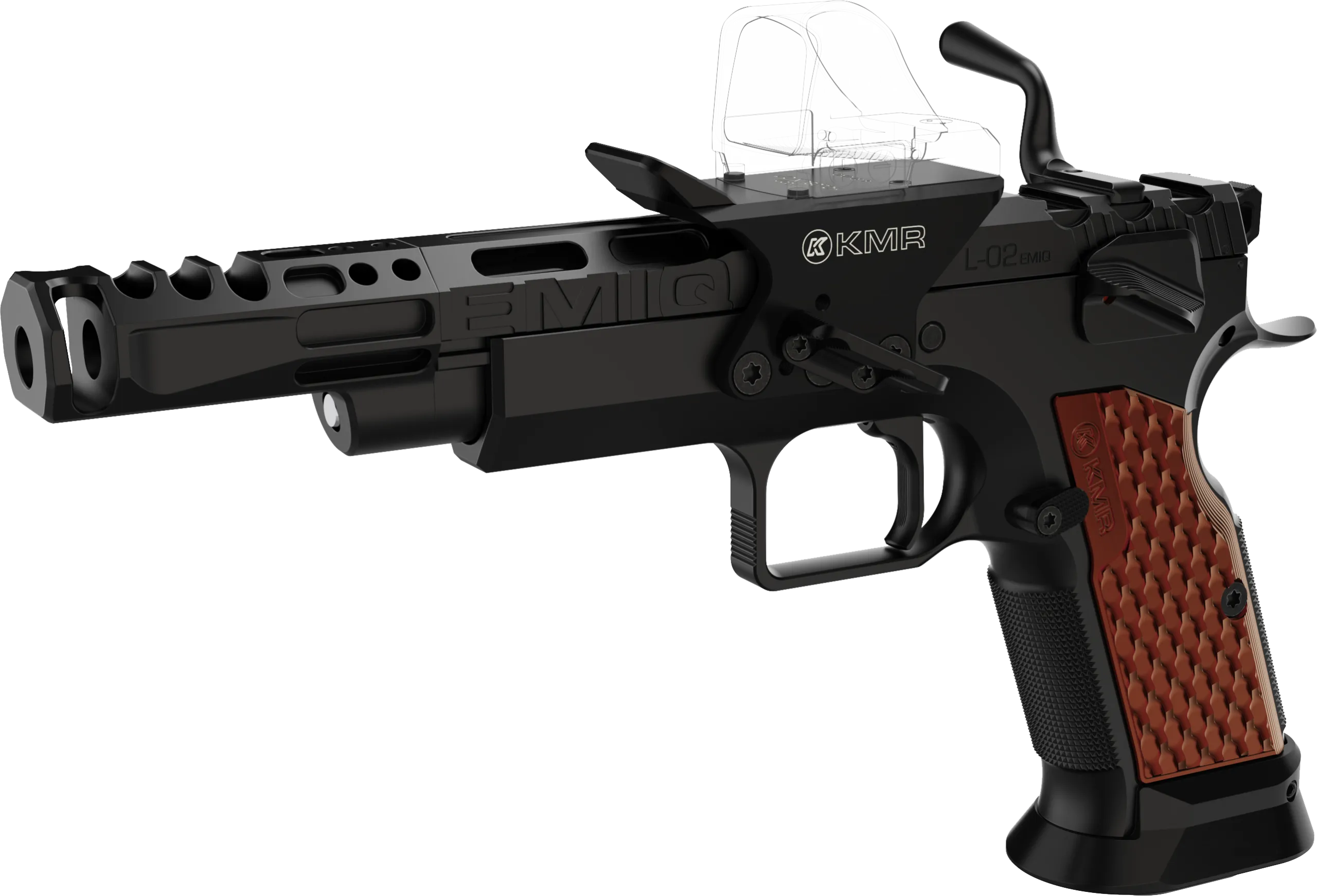 Pistolet KMR L-02 Emiq SA 5" 9mm luger + kolimator, zdjęcie 1 z 9