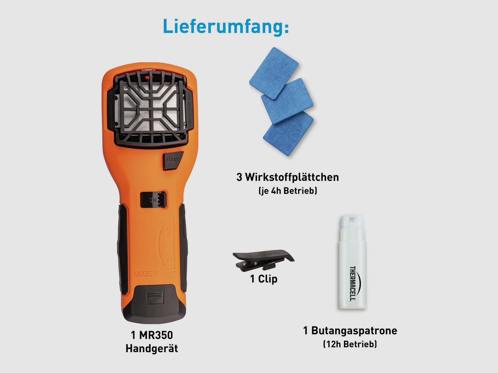 THERMACELL 920203 Mückenabwehr Handgerät MR-350 orange