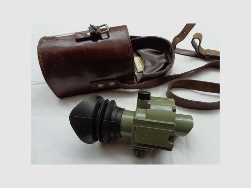 Jugosl. B10 Zielgerät/Monokular 4x25 + Ledertasche, sehr gut