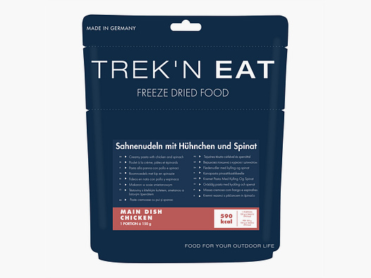 Trek’n Eat noodles alla panna con pollo e spinaci