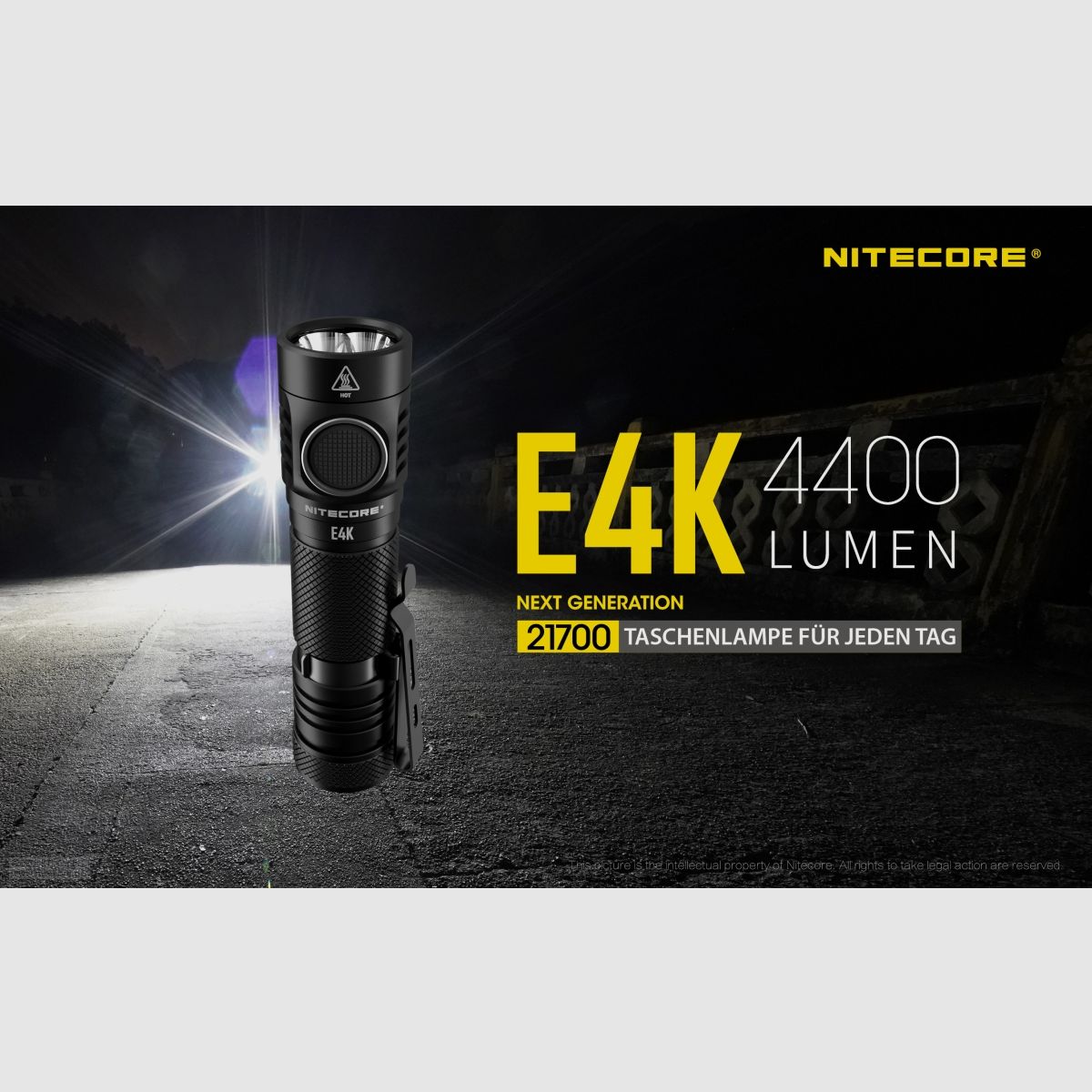 Nitecore E4K flashlight E4K 4400 lumens