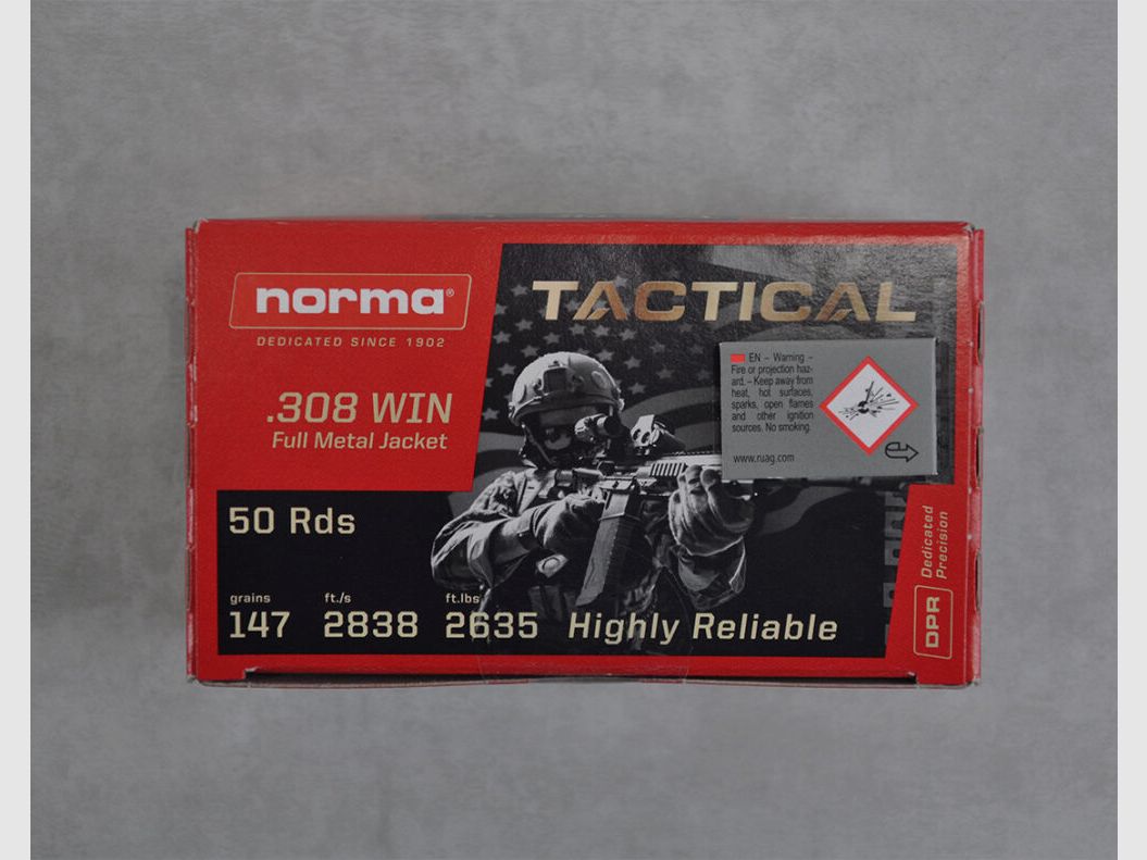 Norma Tactical FMJ .308 Win 147gr *800 pezzi*