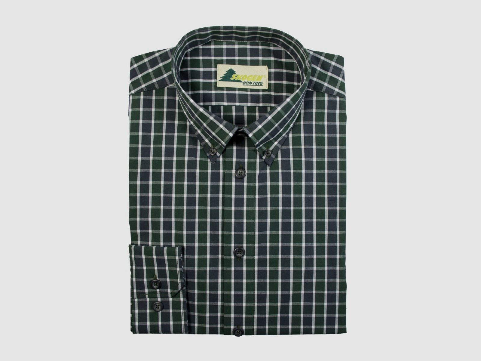 Skogen Hemd Slim Line Armlänge 70 cm Green/Black